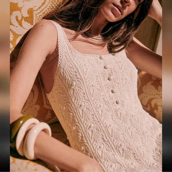 EUC Sézane Salma Dress in Cream - size M - Picture 5 of 10